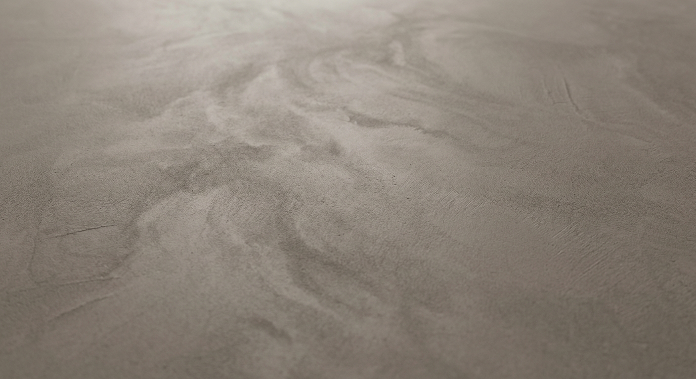 Mikrozement Oberflächenstruktur in Grau mit charakteristischer Spachteltechnik