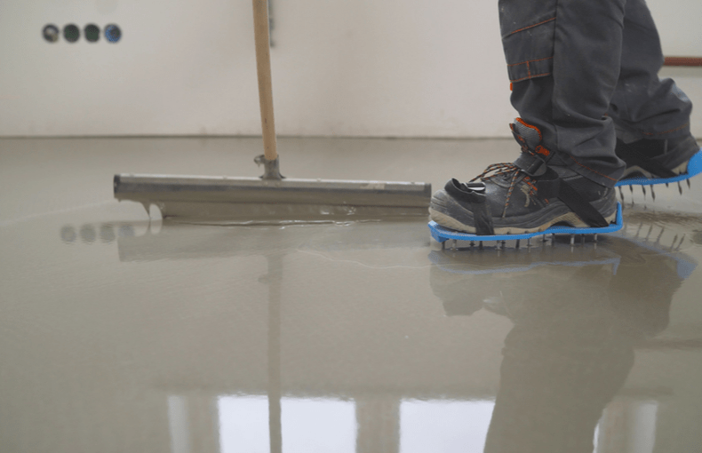 Installation of anhydrite screed