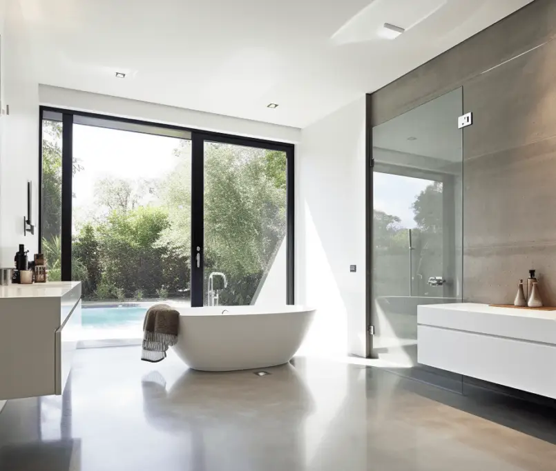 Sichtestrich im Badezimmer